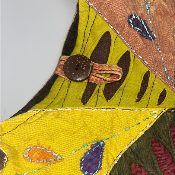 Colorful Patchwork Hobo Bag with cell phone pocket, preowned - Picture 4 of 15